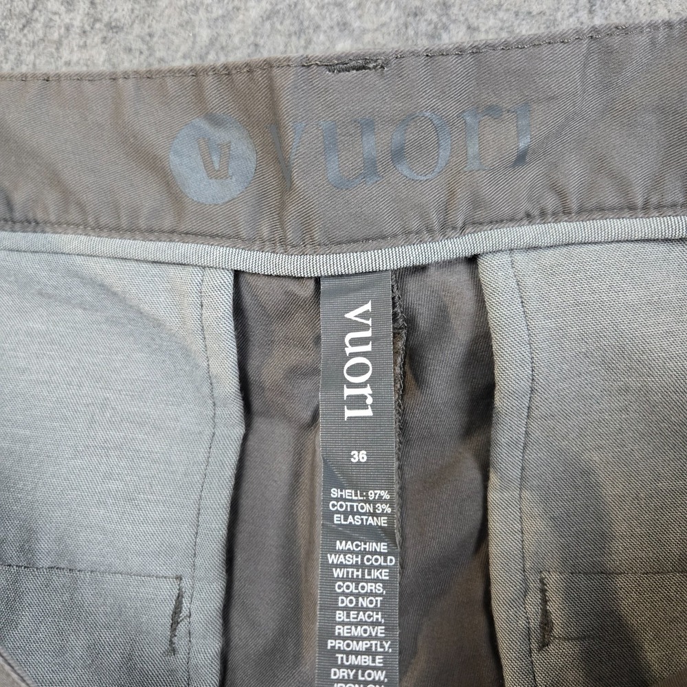 Vuori Collins Chino Pants Mens 36x30 Gray Stretch Cotton Twill Office V433 - Picture 3 of 12